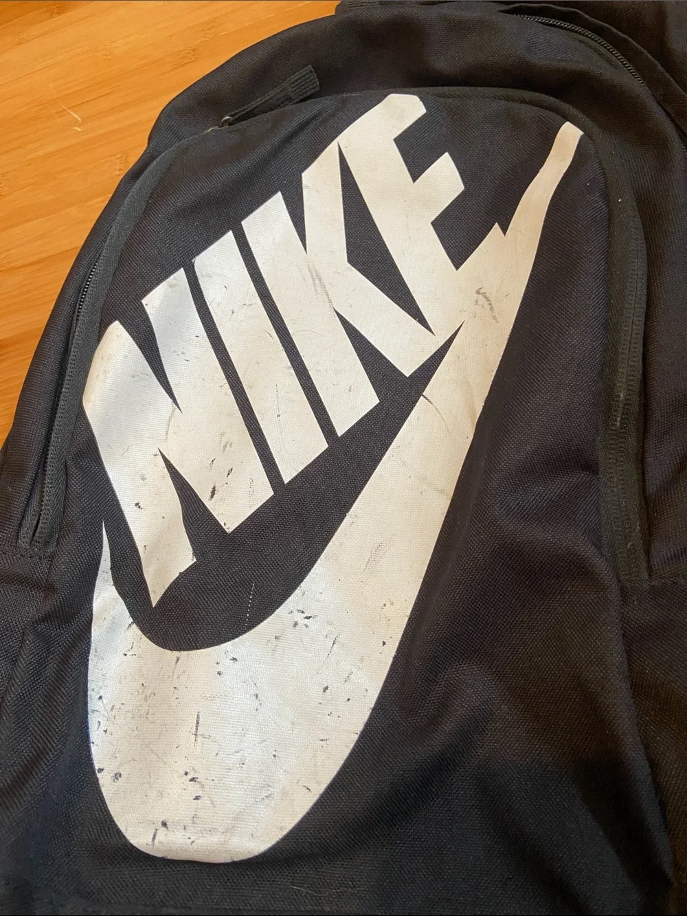 Nike Black Backpack with White Logo